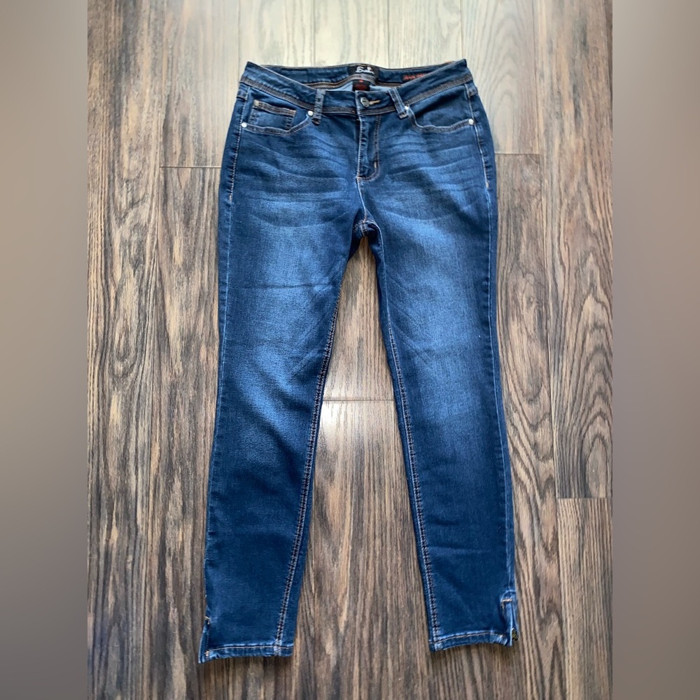 🦋B2G1🦋EARL JEANS Dark Blue Skinny Ankle Zip Up Jeans | 10 | - Picture 3 of 8